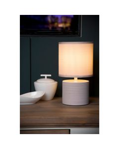 Lampe de table GREASBY Crème E14 max 40W - 230V - LUCIDE