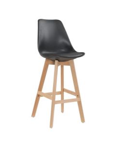 ESPACE HOME - Tabouret Style Scandinave Loras - 65 cm - Noir