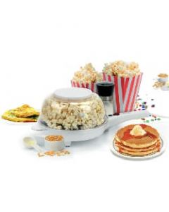 Machine 3EN1 Cuire Omelette/Crêpière & Pop Corn - KIWI KCM-2418 - 800 W Noir