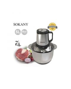 Mini Hachoir à Viande avec Bol Sokany - Sk-7015 - 800W - 5L en Inox