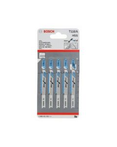 Jeu de lames scie sauteuse BOSCH T118A - 5 lames - métal