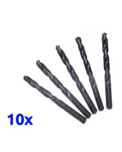 Jeu de 10 Mèches - Acier - 4.5 mm - Noir 