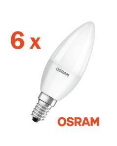 Lampe Flamme LED Opal - Lot de 6 - 4.9W/865 E14 - OSRAM