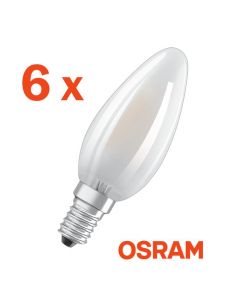 Lampe Flamme LED Depolie - Lot de 6 - 4W/865 E14 - OSRAM