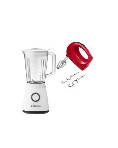 Pack blender  et batteur SWISSCOOK  BL-4052-MX-1075  rouge et blanc. Un duo indispensable pour votre cuisine 