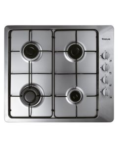 Plaque 4 feux Gaz 60cm BTNS Lateraux Inox FOXUS