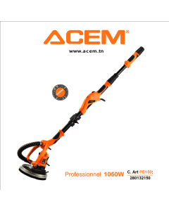 Ponceuse Girafe Electrique PE 150 - 675X305X285mm Noir et Orange 1050W - ACEM