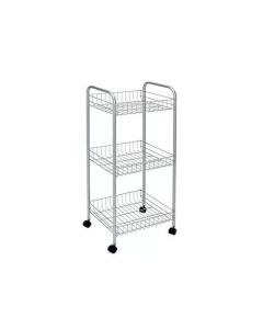 Resserre salle de bain 3 paniers : 34x34x85 cm