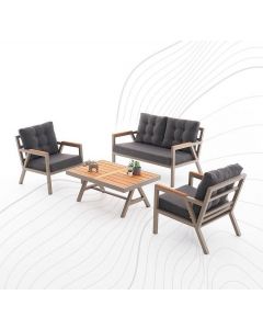 Artie Jardin - Salon de jardin 4 places + 1 table basse S17