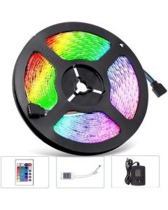 Kit ruban lED RGB - 16 couleurs - 4 modes - 5m