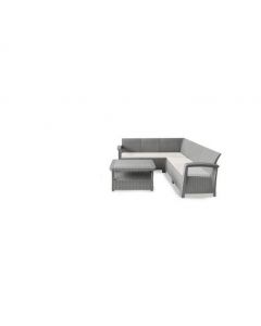 Salon de jardin de coin SOFPINCE Syphax - 5 places gris
