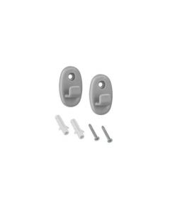 Set de 2 crochets en plastique: 1,5 x 7,6 x 18,1 cm 