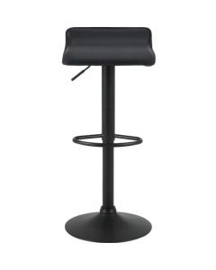 Tabouret de bar ROMAO - 41.5 cm x 41.5 cm x 65-87 cm - Noir 