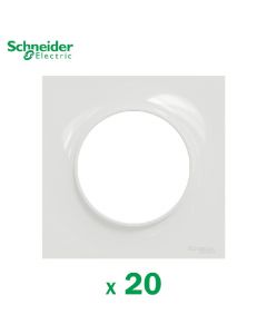 Lot de 20 Plaques Styl Blanc - Odace - 1 Poste - Schneider Electric 