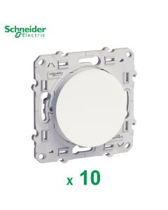 Lot de 10 Interrupteur Blanc - Odace - 10 A  - Schneider Electric 