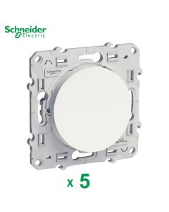 Lot de 5 Permutateur Blanc - Odace - 10 A - Schneider Electric 