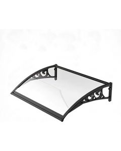 Abri de porte noir 1x1.5m - Alluminox+