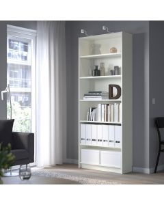 Bibliothèque KIARA série Euphoria en particule - Meuble En kit blanc L:80H:200P:30cm - KITJANO