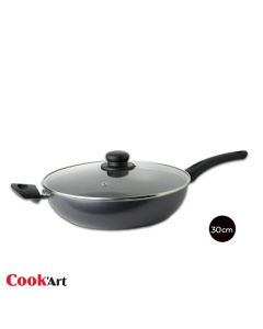 Sauteuse Ø30CM + CV Noir - Cook'art