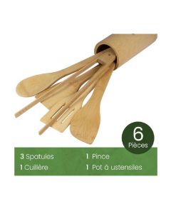 Ustensile de cuisine COOKART - Bambou - 6 piéces