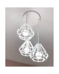 Suspension 3 Lampes - Blanc-ARMIN HOME