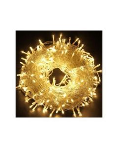 Kit 100 LED Noël - guirlande de fête lumineuse décoratif - fil multifonction - 10 m - jaune