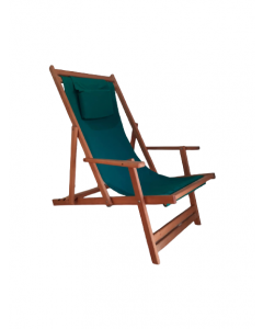 Chaise longue de piscine en bois 66,5x107x150