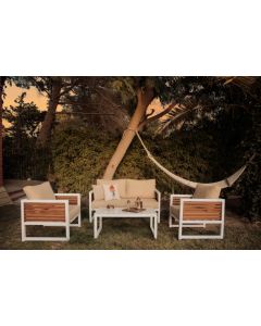Salon Dream - Canapé 2p 1m48, 2 Fauteuils 74cm, Table 1m60