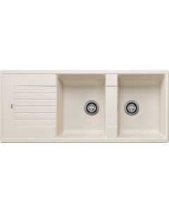 Évier Cuisine Granite BLANC SOFT 116 x 50 cm - Avec Vidage/Siphon - Blanco