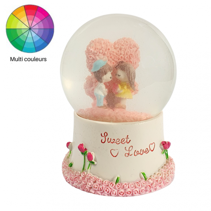 Boule de Neige Avec Lumière RGB - 9 X 7 Cm