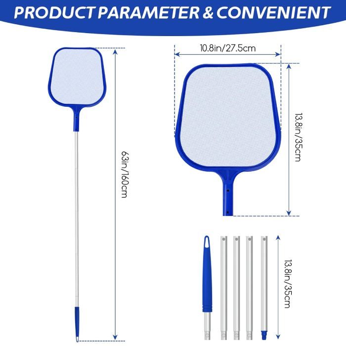 Epuisette de surface avec 120CM  télescopique Réglable