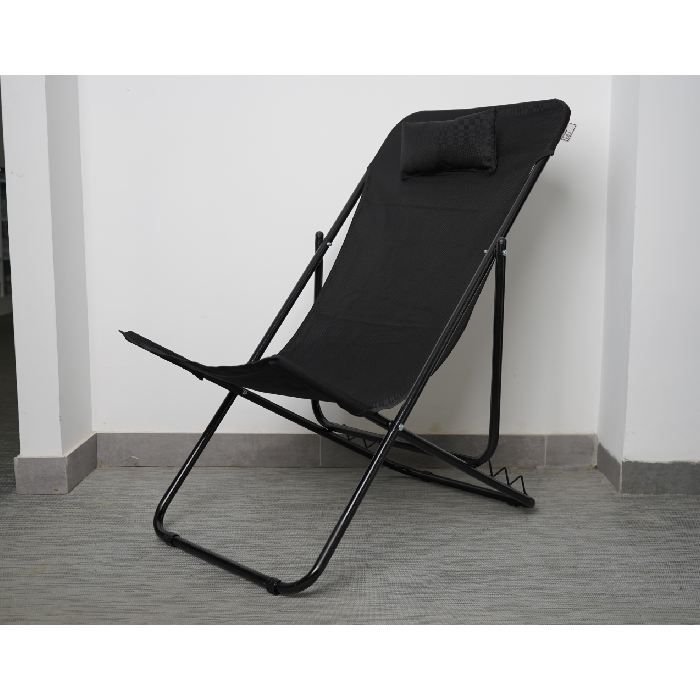 chaise longue METATUB DSC04889 - Acier époxy - Noir 