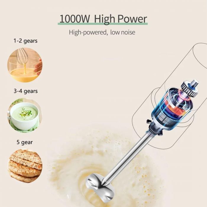 Mixeur Plongeant 4 en 1 Sokany - 1000W - Noir
