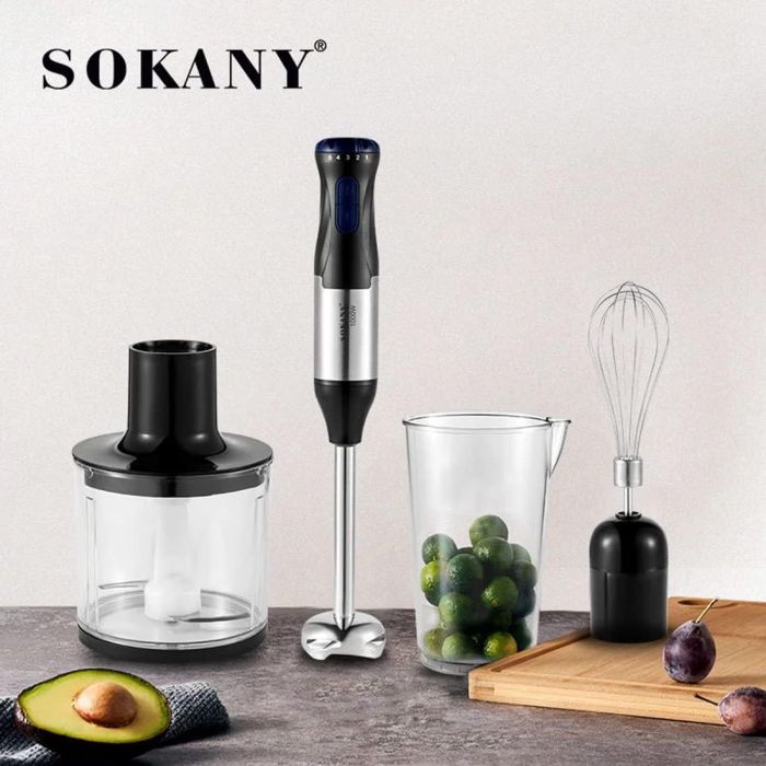 Mixeur Plongeant 4 en 1 Sokany - 1000W - Noir