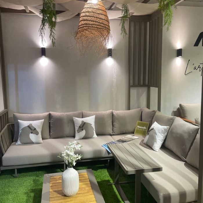 Salon de coin ARTIE 9131632e - 270*270 cm - Gris
