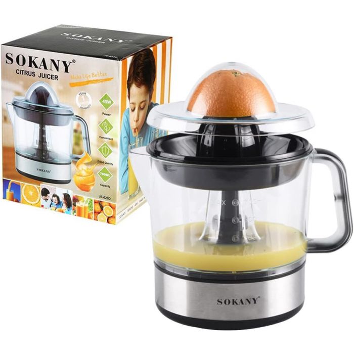 Presse Orange électrique Sokany JE-623D - 45 W - 700 ml - Noir