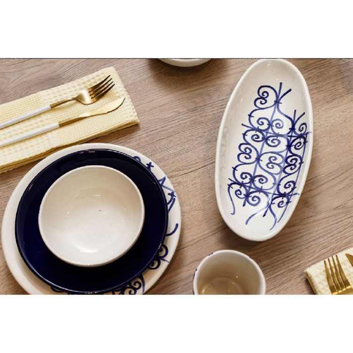 Service à table Fer Forgé - CERAMICA PLUS - 1707904172-31 - céramique - 35 Pièces 