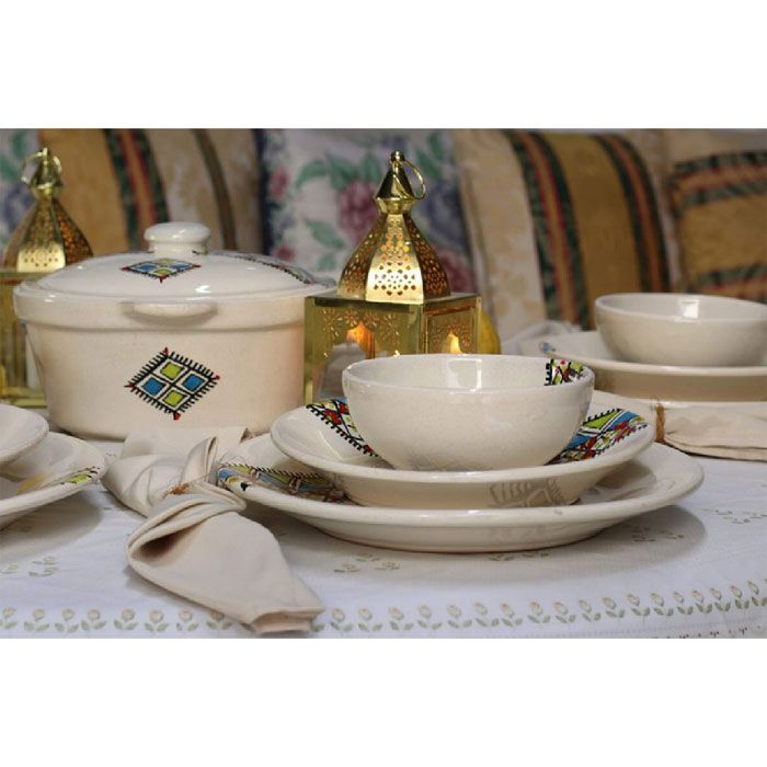 Service à table Margoum - CERAMICA PLUS - 1707904119-14 - céramique - 20 Pièces 