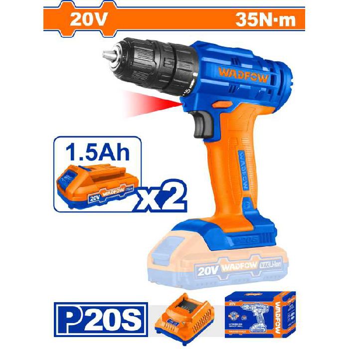 Perceuse sans fil WADFOW WCDP512 - 20V - 2 vitesses